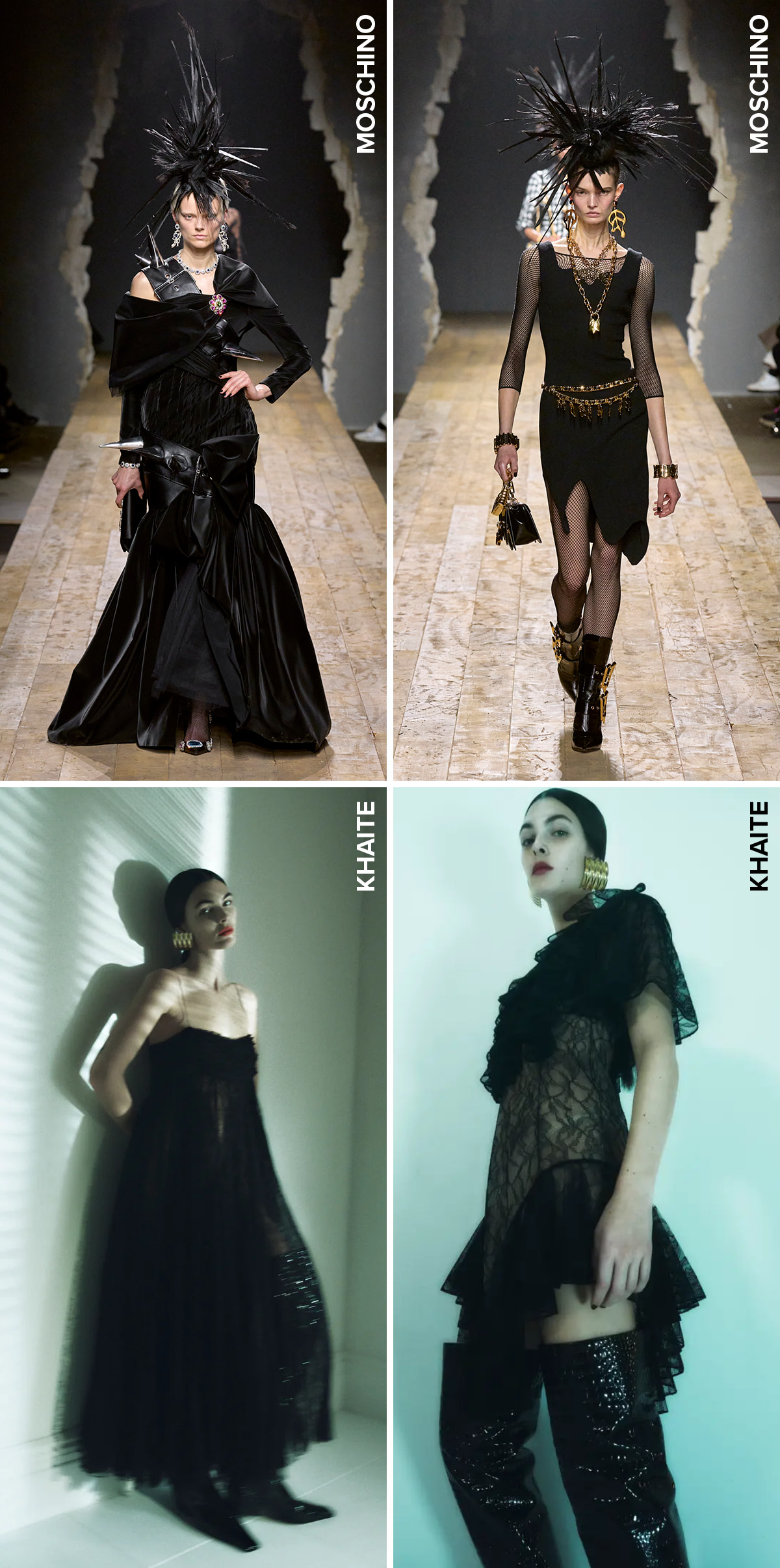 블랙색상의 컬렉션 화보의 모습